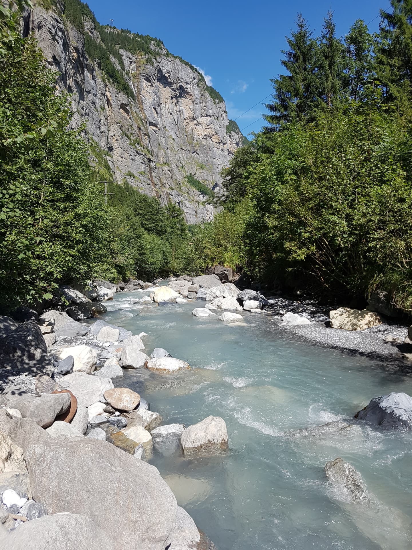 Fast-moving river running through a rocky gorge
